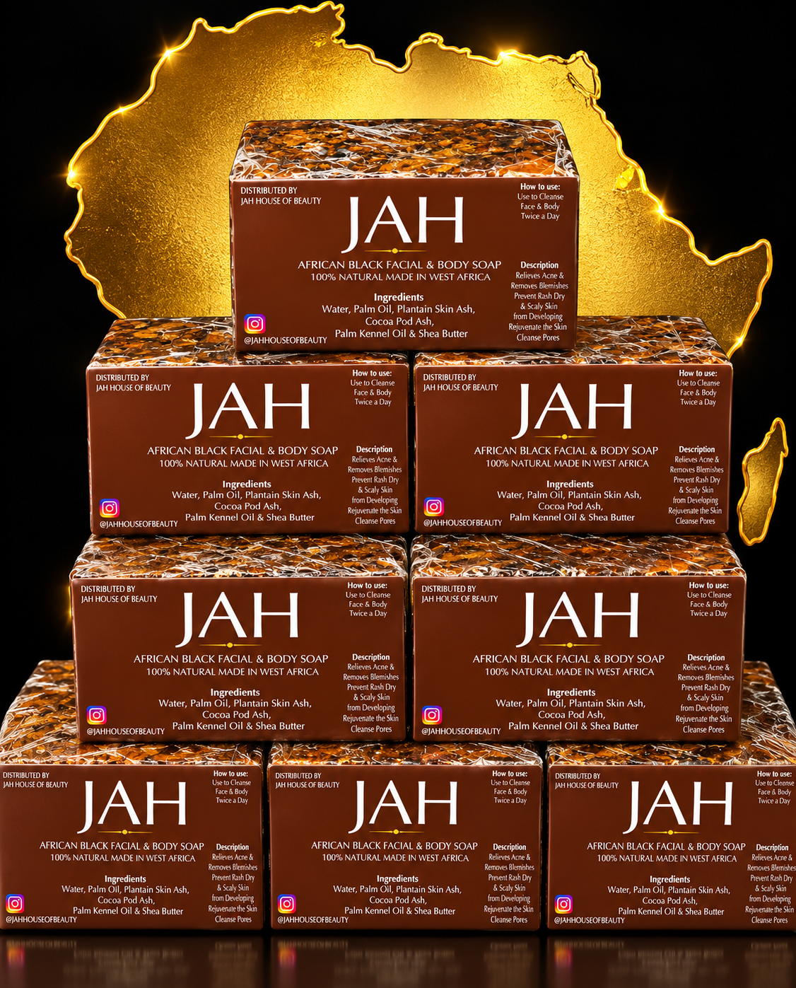 JAH African Black Facial & Body Soap (Buy 1 get 1 FREE)